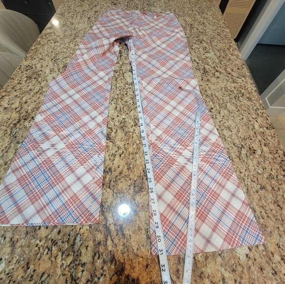 Rolla's PLAID CHECK BOOTCUT PANT POMEGRANATE Women's Size Small NWT - Picture 6 of 13